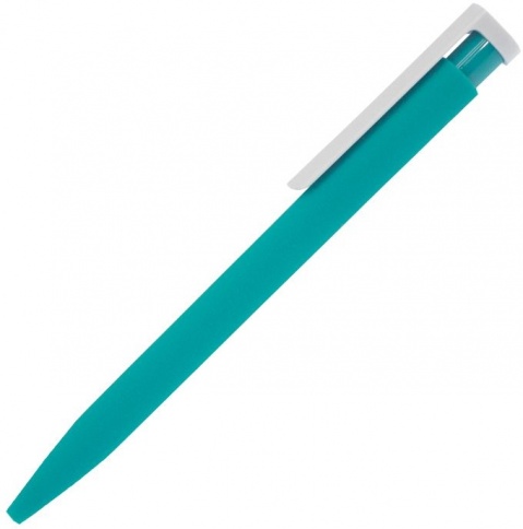 Ручка пластиковая шариковая Stanley Soft, бирюзовая с белым фото 1