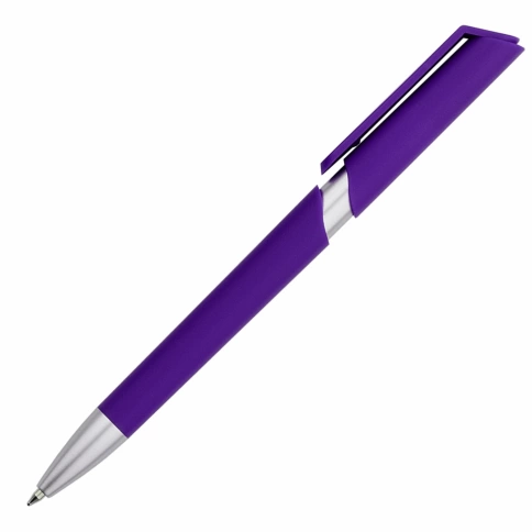 Ручка пластиковая шариковая Vivapens ZOOM SOFT, фиолетовая фото 2
