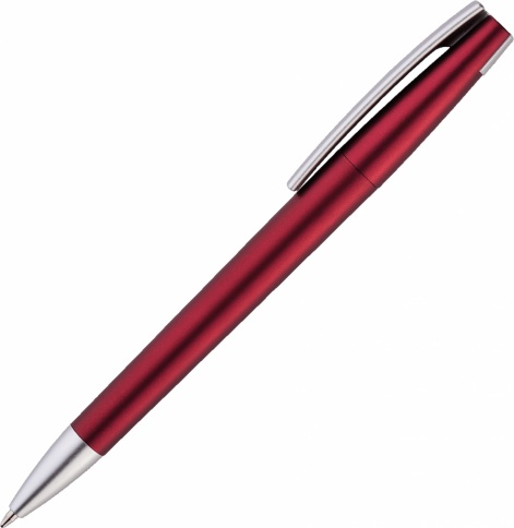 Ручка пластиковая шариковая Vivapens ZETA METALLIC, красная с серебристым фото 2