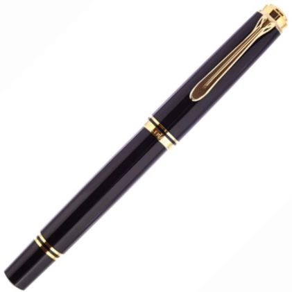 Ручка перьевая Pelikan Souveraen M 600 (PL980136) Black GT M перо золото 14K покрытое родием подар.кор. фото 2