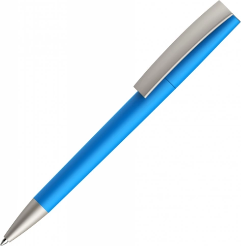 Ручка пластиковая шариковая Vivapens ZETA COLOR, голубая с серебристым фото 1