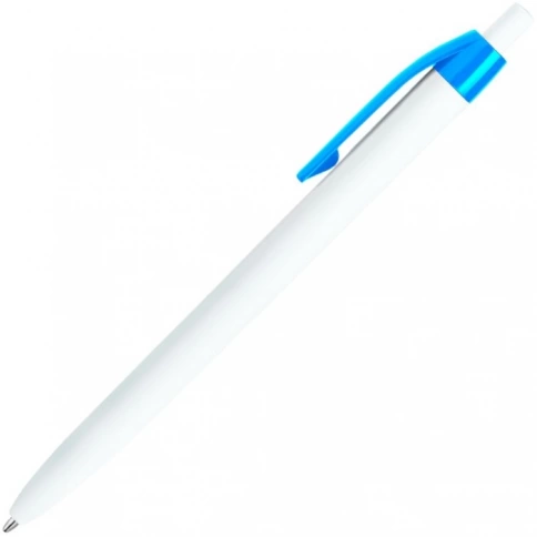 Шариковая ручка Vivapens Darom, белая с голубым фото 3
