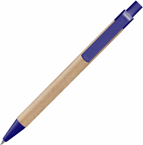 Ручка картонная шариковая Vivapens Viva New, натуральная с тёмно-синим фото 3