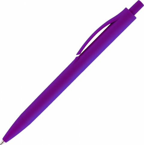 Ручка пластиковая шариковая Vivapens IGLA SOFT, фиолетовая фото 3