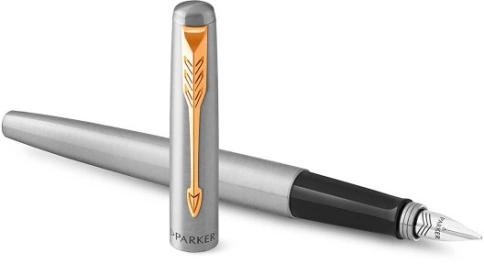 Набор ручек Parker Jotter Core FK691 (2093257) Stainless Steel GT: ручка перьевая, ручка шариковая; подар.кор. фото 5
