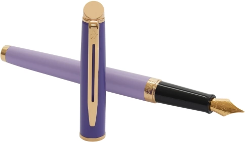 Перьевая ручка  Waterman Hemisphere Colour Blocking (2179900) Purple GT; сталь нержавеющая/позолота F; подарочная коробка фото 4