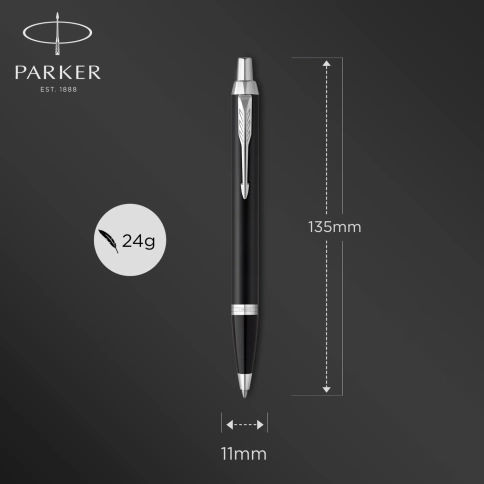 Ручка шариков. Parker IM Essential K319 (2143632) Matte Black CT M; син. черн.; подар.кор. фото 4