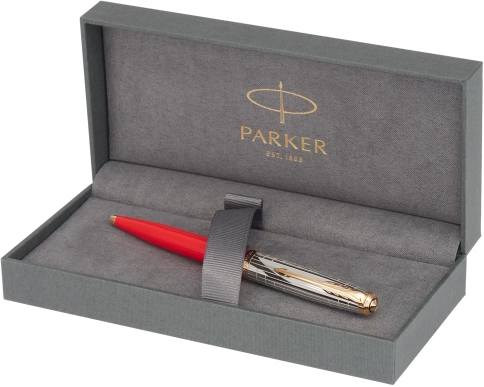 Шариковая ручка Parker 51 Premium (2169073) Red Rage GT; M черные чернила; подарочная коробка. фото 9
