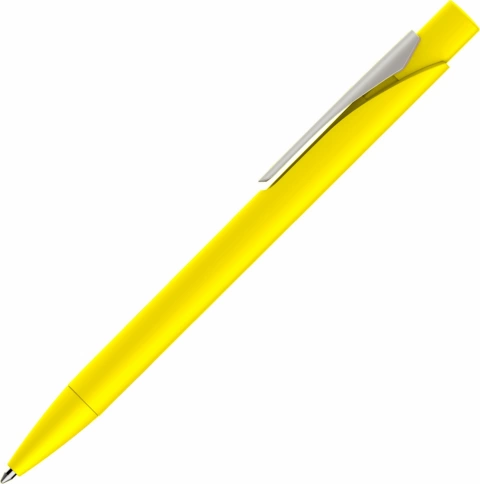 Ручка пластиковая шариковая Vivapens MASTER SOFT, жёлтая фото 2