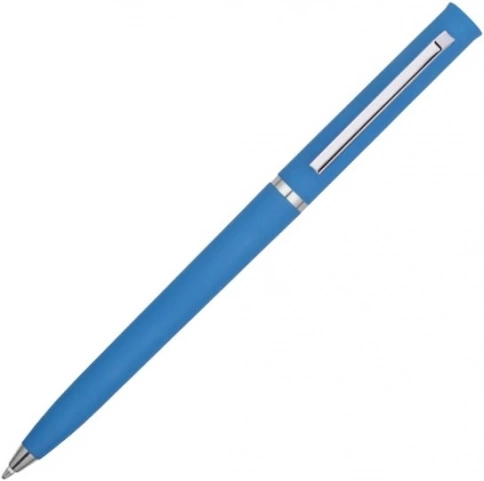 Ручка пластиковая шариковая Vivapens EUROPA SOFT, голубая фото 3