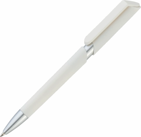 Ручка пластиковая шариковая Vivapens ZOOM SOFT, белая фото 2