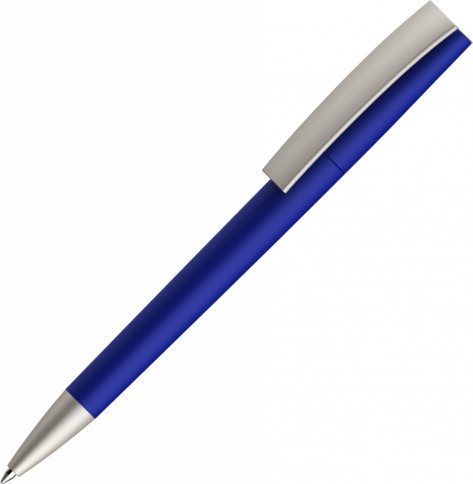 Ручка пластиковая шариковая Vivapens ZETA COLOR, синяя с серебристым фото 2