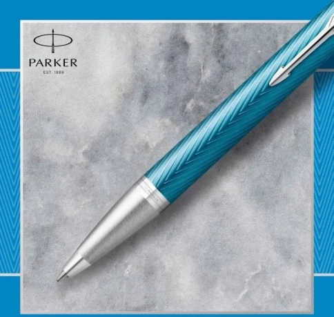Ручка шариков. Parker IM Premium K318 (2143645) Blue Grey CT M; син. черн.; подар.кор. фото 7