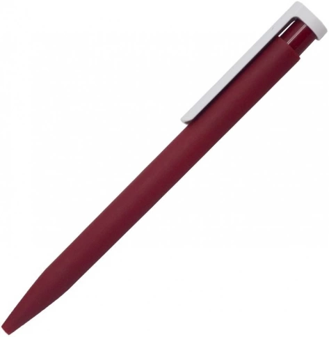 Ручка пластиковая шариковая Stanley Soft, тёмно-красная с белым фото 1