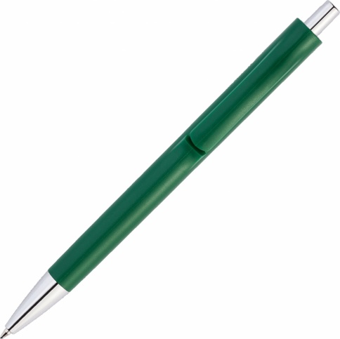 Ручка пластиковая шариковая Vivapens IGLA CHROME, зелёная фото 3