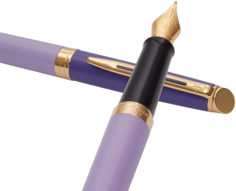 Перьевая ручка  Waterman Hemisphere Colour Blocking (2179900) Purple GT; сталь нержавеющая/позолота F; подарочная коробка фото 10