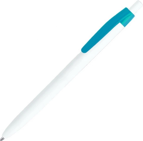 Шариковая ручка Vivapens Darom, белая с бирюзовым фото 2