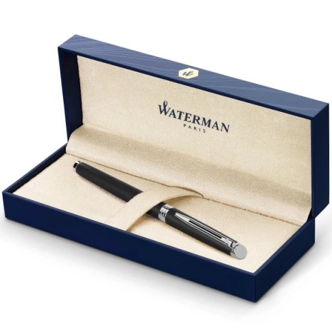 Перьевая ручка Waterman Hemisphere (S0920810) Matte Black CT; F перо сталь с хромированным покрытием; подарочная коробка фото 3