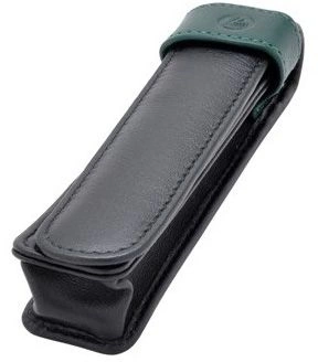 Футляр Pelikan TG12 (PL923524) для 1 ручки черный/зеленый натур.кожа фото 2