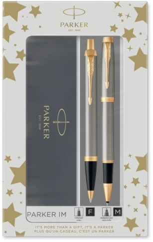 Набор ручек Parker IM Core TK223 (2093217) Brushed Metal GT в подар.кор. фото 1