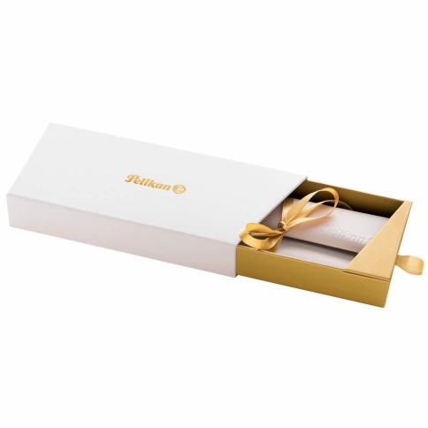 Ручка перьевая Pelikan Elegance Classic M200 (PL815154) Gold Marbled F перо сталь нержавеющая подар.кор. фото 3