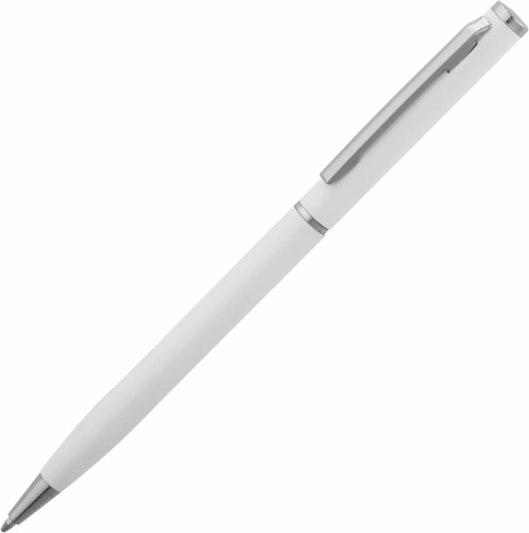 Ручка металлическая шариковая Vivapens Hilton, белая с серебристым фото 1