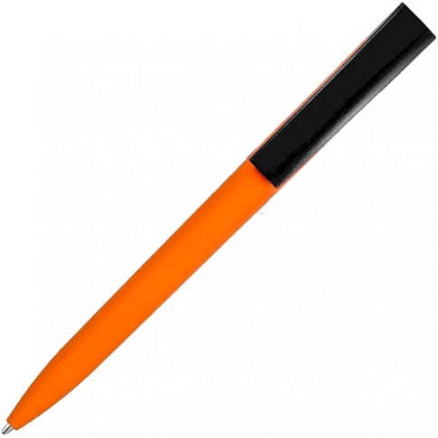 Ручка пластиковая шариковая Vivapens ZETA SOFT MIX, оранжевый с чёрным фото 2