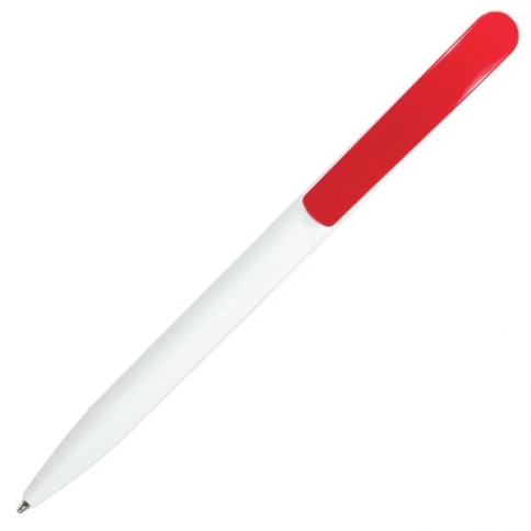 Ручка пластиковая шариковая SOLKE Vivaldi, белая с красным фото 3