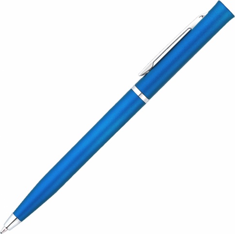 Ручка пластиковая шариковая Vivapens EUROPA METALLIC, голубая фото 2