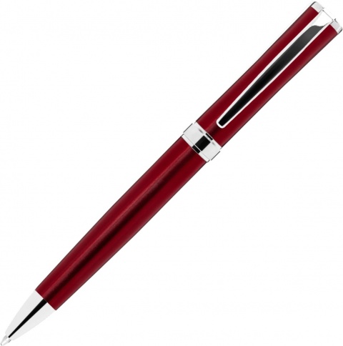 Ручка металлическая шариковая Vivapens Cosmo Mirror, красная матовая с серебристым фото 3