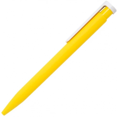 Ручка пластиковая шариковая Stanley Soft, жёлтая с белым фото 1
