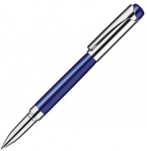 Ручка роллер Senator Visir, синяя с серебристым фото 1