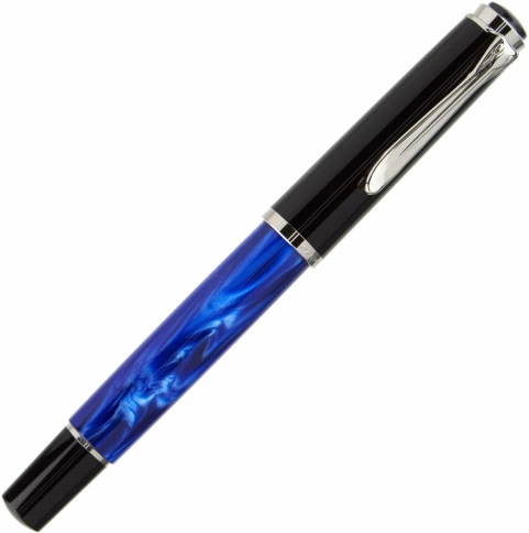Ручка перьевая Pelikan Elegance Classic M205 (PL801959) Blue Marbled EF перо сталь нержавеющая подар.кор. фото 3