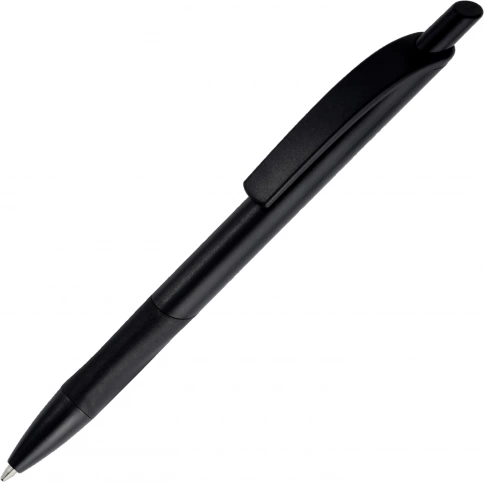 Ручка пластиковая шариковая Vivapens Kleo, с резинкой, чёрная фото 1