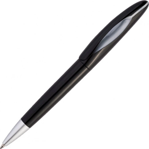 Ручка пластиковая шариковая Vivapens OKO, черная с серым фото 1