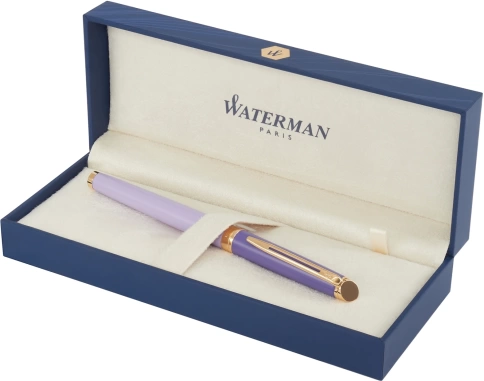 Перьевая ручка  Waterman Hemisphere Colour Blocking (2179900) Purple GT; сталь нержавеющая/позолота F; подарочная коробка фото 3