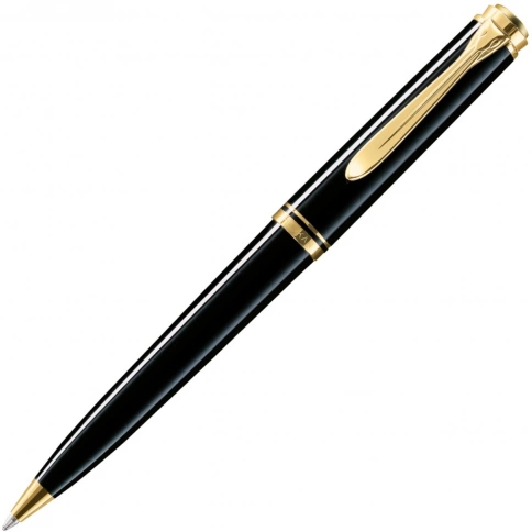 Ручка шариковая Pelikan Souveraen K 600 (PL980193) Black GT M черные чернила подар.кор. фото 1