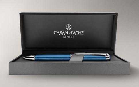Ручка шариковая Carandache Leman (4789.168) Grand Blue SP подар.кор. фото 2