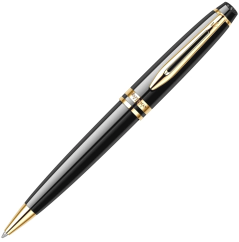 Шариковая ручка Waterman Expert 3 (S0951700) Black Laque GT; M синие чернила; подарочная коробка фото 1