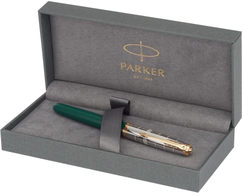 Перьевая ручка Parker 51 Premium (CW2169074) Forest Green GT; F сталь нержавеющая; подарочная коробка. фото 3