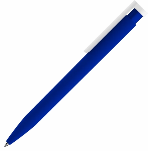 Ручка пластиковая шариковая Vivapens CONSUL SOFT, синяя с белым фото 1