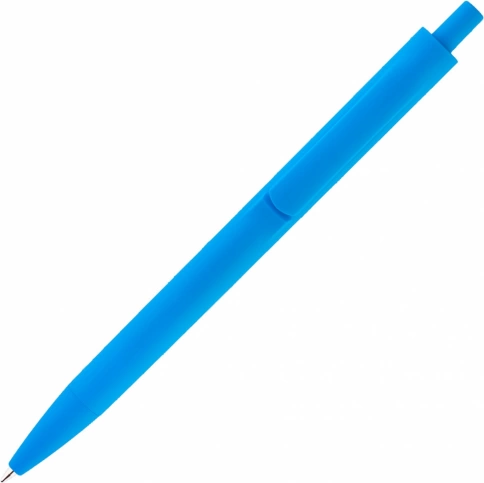 Ручка пластиковая шариковая Vivapens IGLA SOFT, голубая фото 3