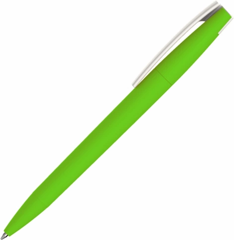 Ручка пластиковая шариковая Vivapens ZETA SOFT, салатовая с белым фото 2