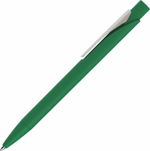 Ручка пластиковая шариковая Vivapens MASTER SOFT, зелёная фото 2
