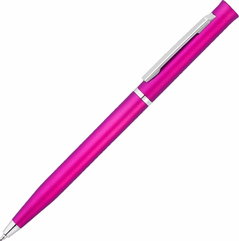 Ручка пластиковая шариковая Vivapens EUROPA METALLIC, розовая фото 1