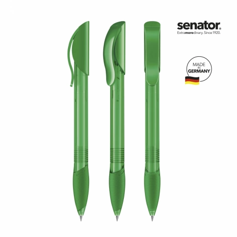 Шариковая ручка Senator Hattrix Soft Clear, зелёная фото 2