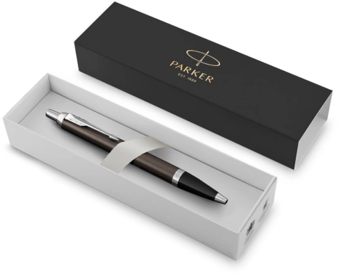 Ручка шариковая Parker IM Core K321 (1931671) Dark Espresso CT M; черные чернила; подар.кор., коричневая фото 6