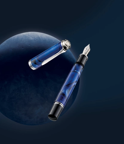 Ручка перьевая Pelikan Souveraen M 805 (PL813419) Blue Dunes F подар.кор. фото 3