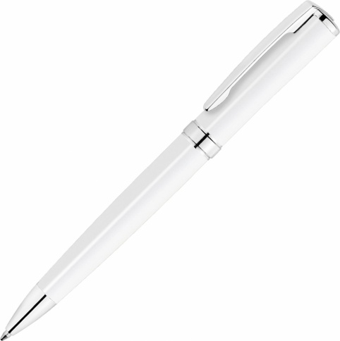 Ручка металлическая шариковая Vivapens Cosmo, белая с серебристым фото 1