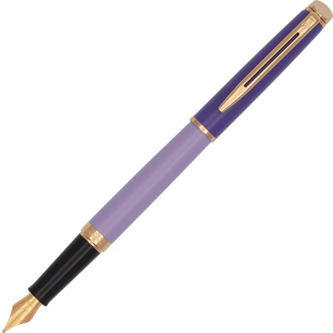 Перьевая ручка  Waterman Hemisphere Colour Blocking (2179900) Purple GT; сталь нержавеющая/позолота F; подарочная коробка фото 1